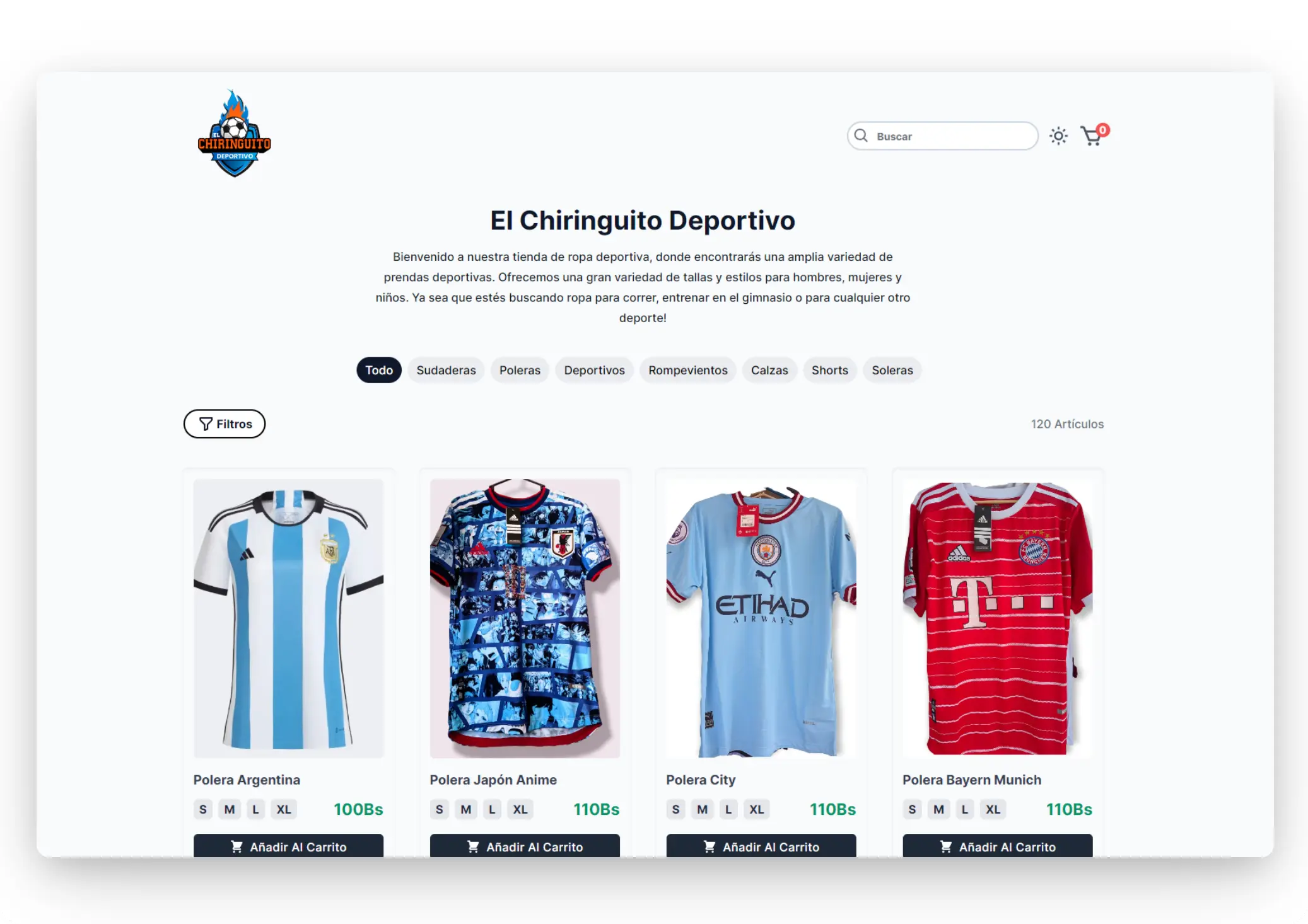 Ecommerce project screenshot